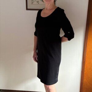 JJill Black Cotton Jersey Dress, Size Small